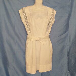 CLAUDIE PIERLOT Size 38 Embroidered Crochet Dress White